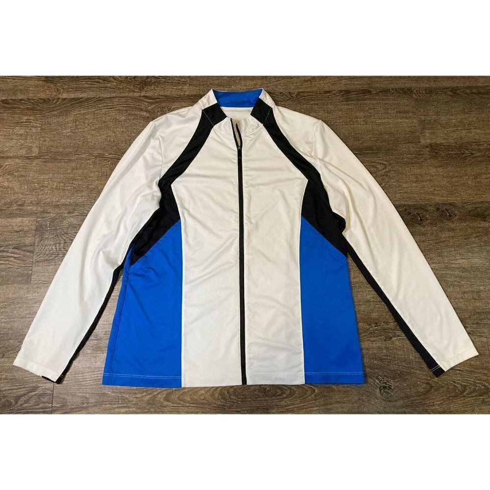 TAIL WHITE LABEL Women's Activewear Mock Neck Stretch Full Zip Shacket XL 50SPF
